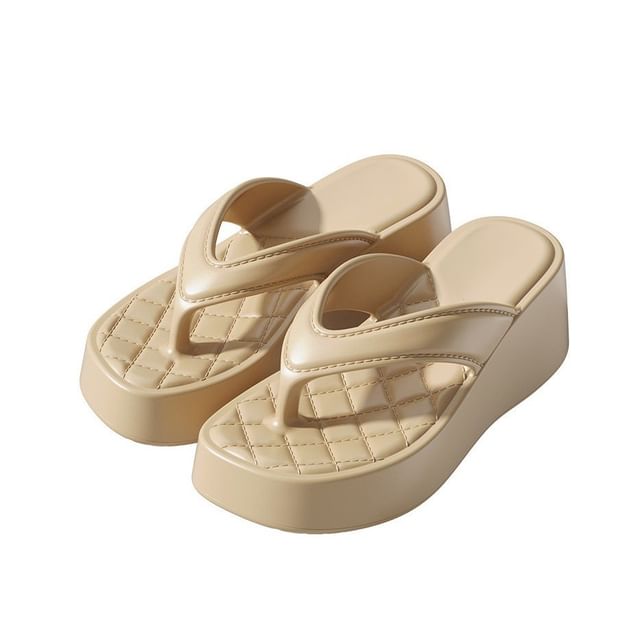 Nikao-Platform Thong Slide Sandals
