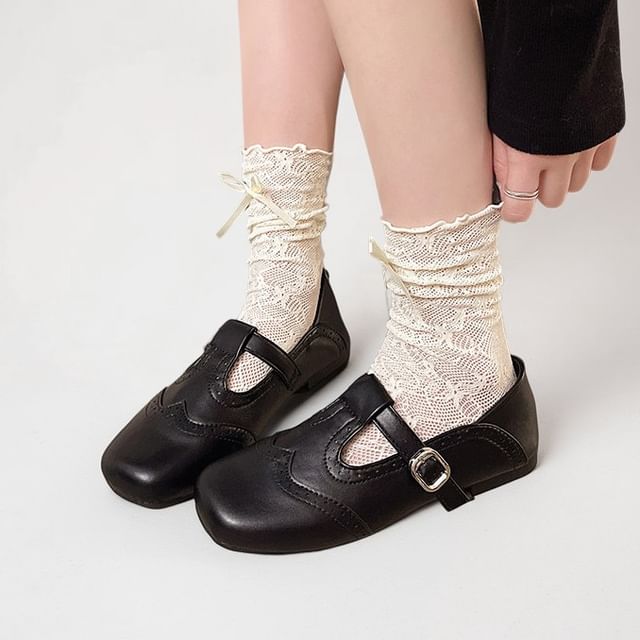 Nikao-Square-Toe T-Strap Mary Jane Shoes
