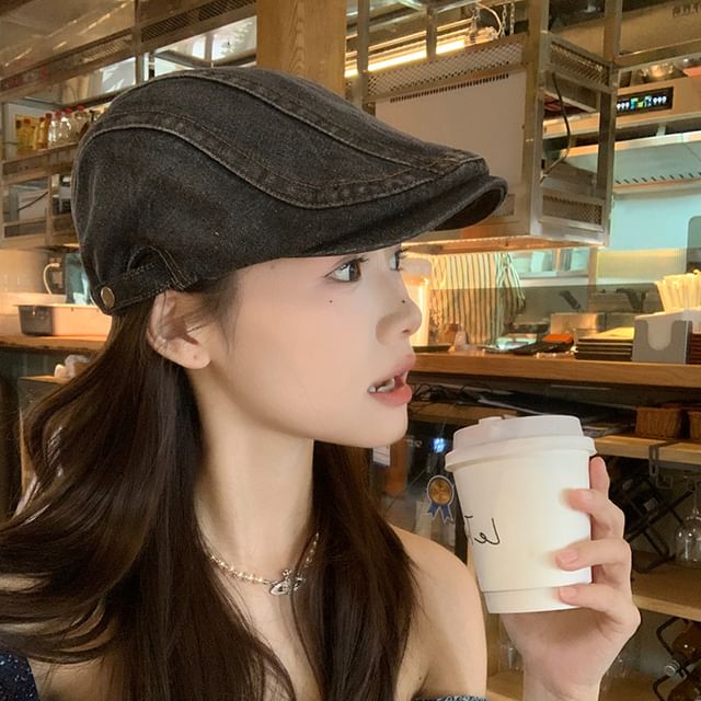 Nikifa-Denim Flat Cap