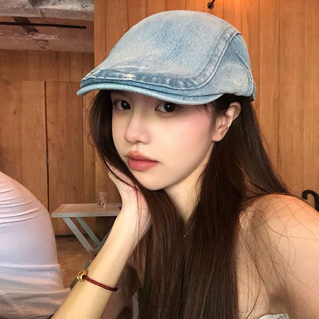 Nikifa-Denim Flat Cap