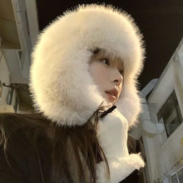 Nikifa-Plain Fluffy Trapper Hat