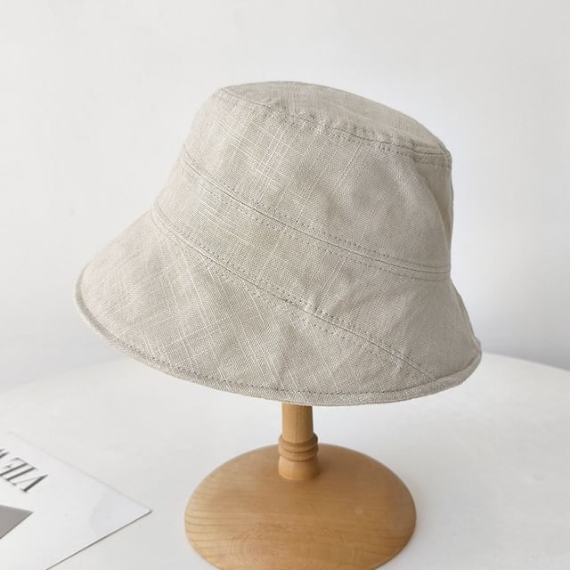 Nikifa-Plain Linen Bucket Hat
