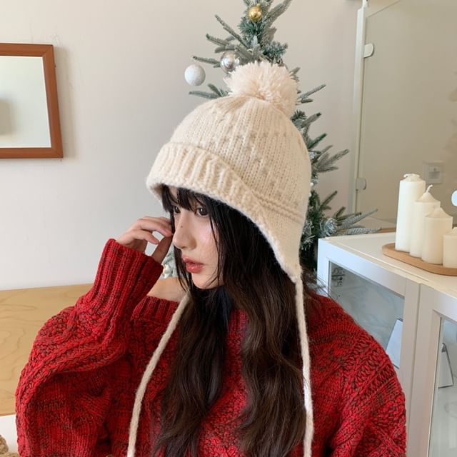 Nikifa-Pom Pom Knit Beanie