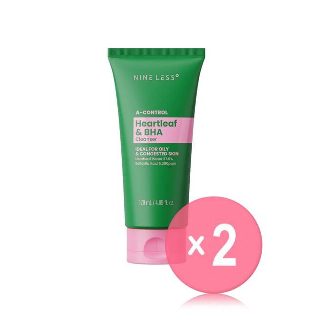 NINELESS-A-Control Heartleaf BHA Cleanser 2pcs Bundle Set
