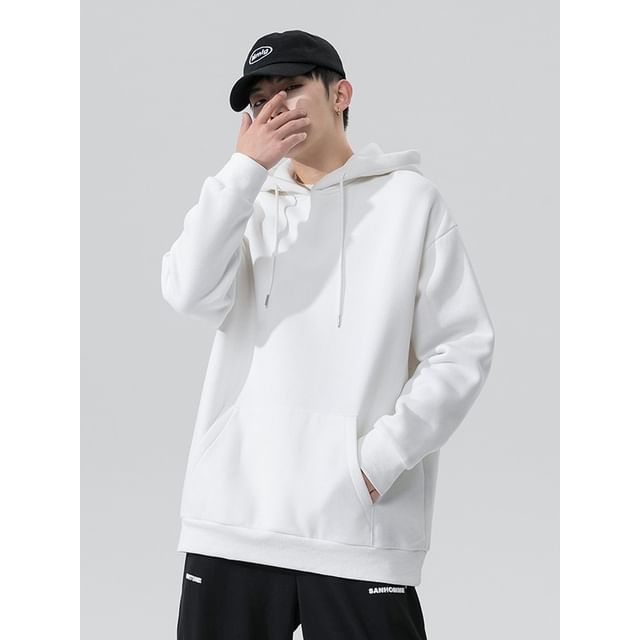 Ninine-Plain Oversized Hoodie