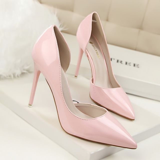 Niuna-Stiletto Heel Pointy Toe Pumps