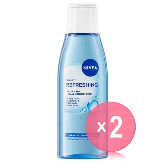 NIVEA-Aloe Vera Hyaluronic Acid Refreshing Toner 2pcs Bundle Set-200ml X 2 Pcs