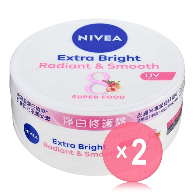 NIVEA-Extra Bright Radiant Smooth Body Cream 2pcs Bundle Set