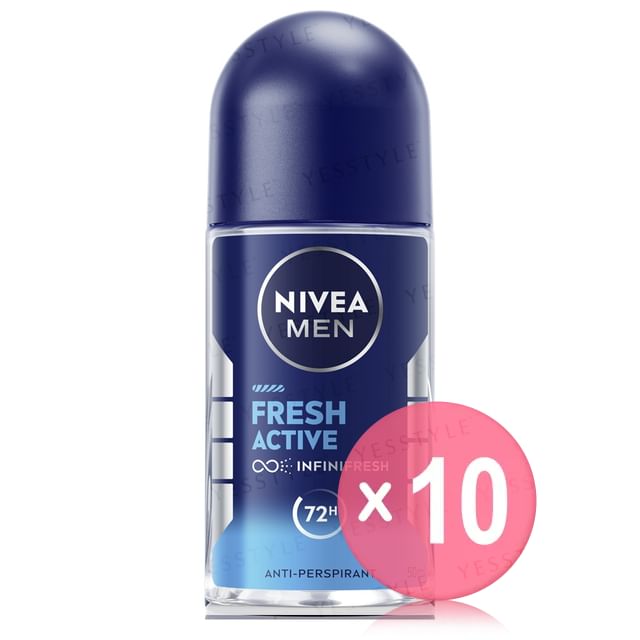 NIVEA-Men Fresh Active Deodorant Roll On 10pcs Bundle Set
