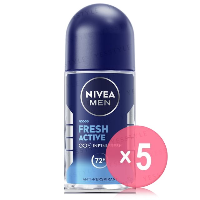 NIVEA-Men Fresh Active Deodorant Roll On 5pcs Bundle Set