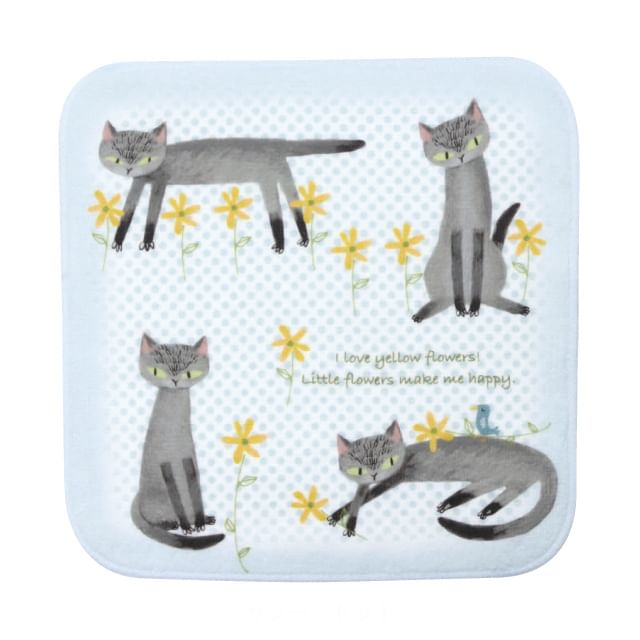 noafamily-Black Cat Towel Handkerchief Dot