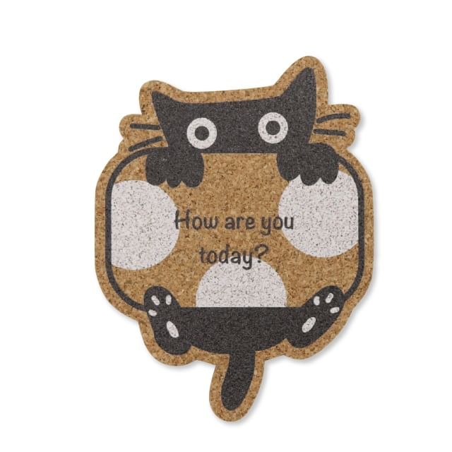 noafamily-Cat Cork Coaster Round Eyes-1 Pc