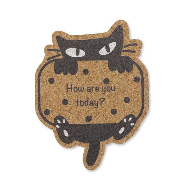 noafamily-Cat Cork Coaster Slanted Eyes