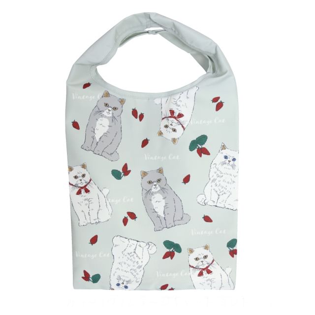 noafamily-Cat Eco Shopping Bag Mint