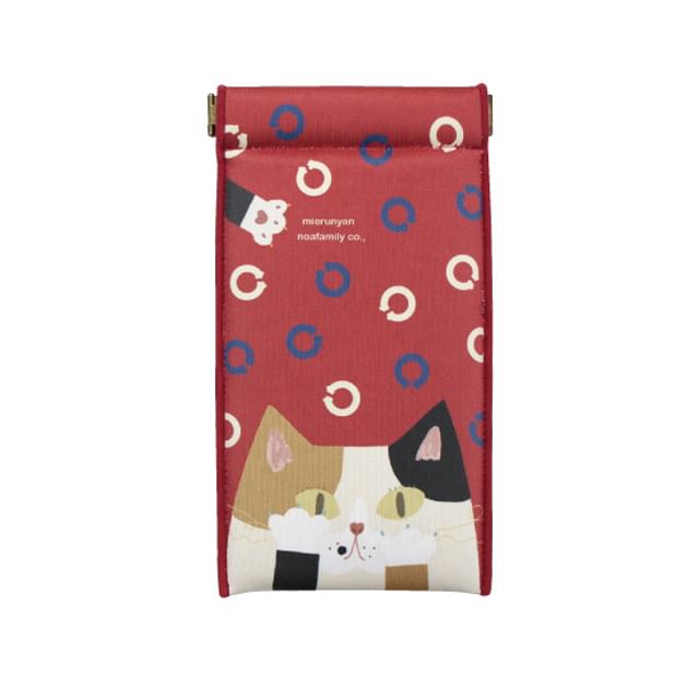 noafamily-Cat Eyeglasses Pouch Red
