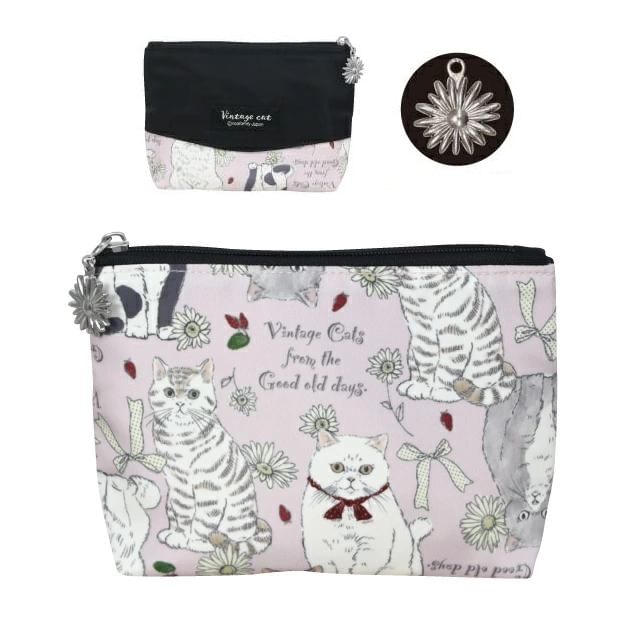 noafamily-Cat Print Makeup Pouch