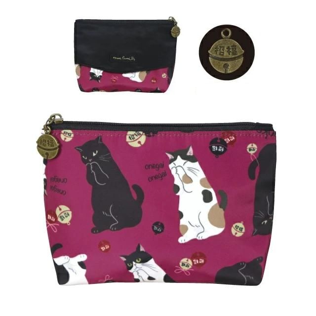 noafamily-Cat Print Makeup Pouch