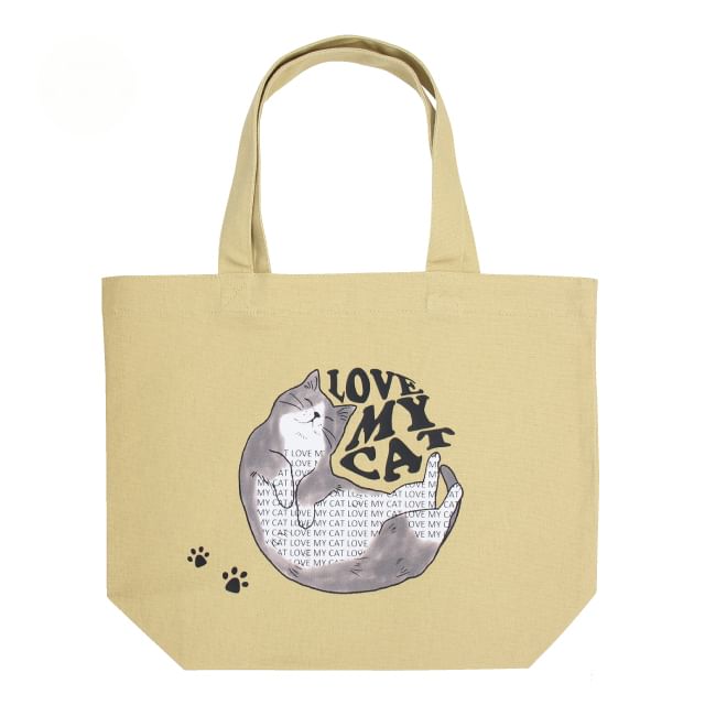 noafamily-Cat Tote Bag Mustard