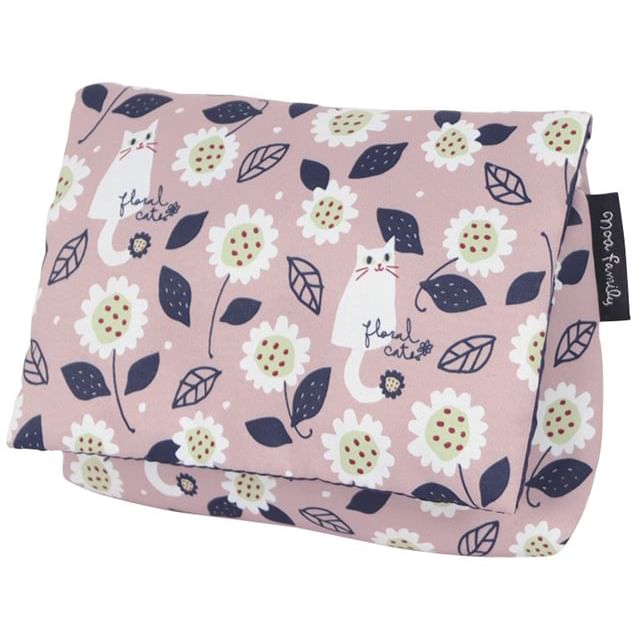 noafamily-Floral Cat Makeup Pouch