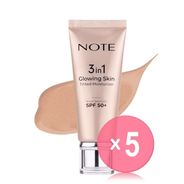 NOTE-3 in 1 Glowing Skin Tinted Moisturizer 5pcs Bundle Set