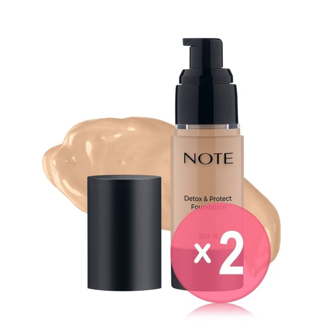 NOTE-Detox and Protect Foundation - 8 Shades 2pcs Bundle Set
