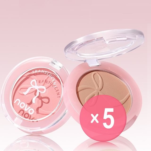NOVO-Bow Embossed Soft Blush - 5 Colors 5pcs Bundle Set