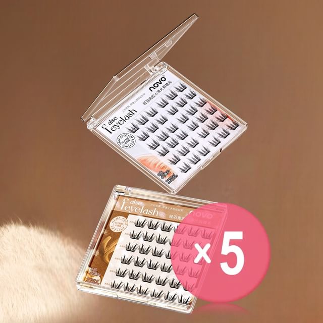 NOVO-Light Feather Glue Free False Eyelash - 3 Types 5pcs Bundle Set