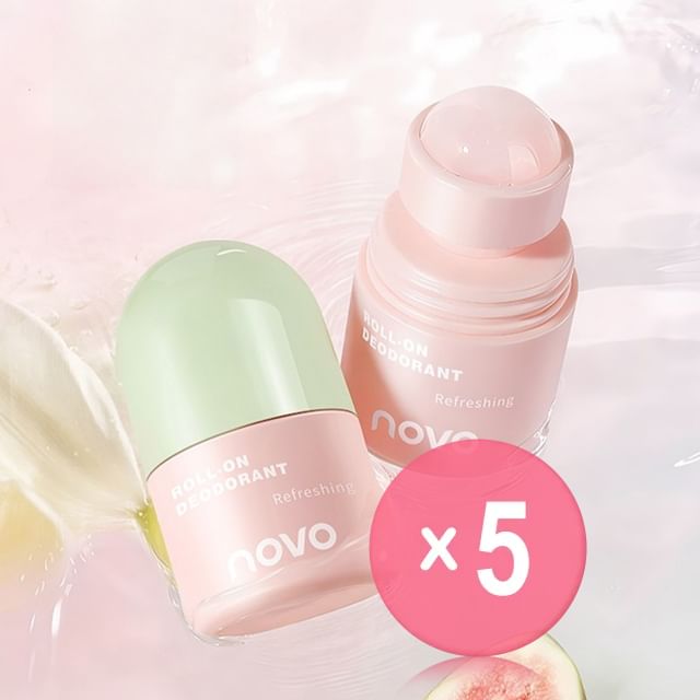 NOVO-Refreshing Roll-On Deodorant - 3 Flavors 5pcs Bundle Set