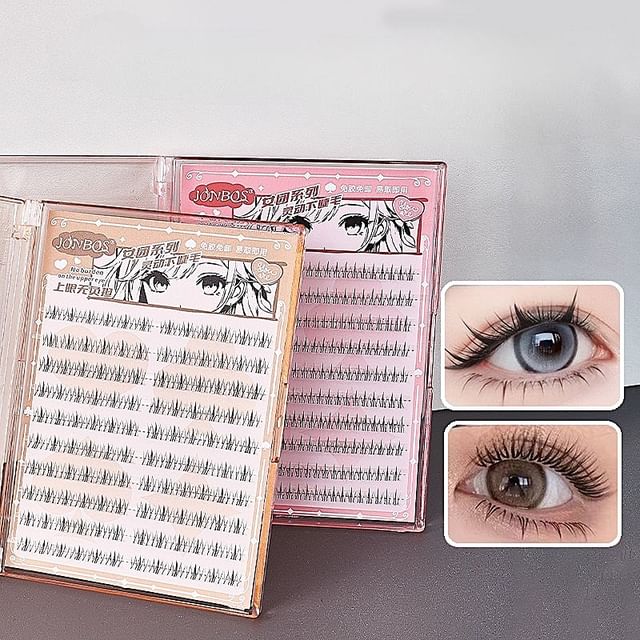 Nreain-Glue-free Natural Bottom Multipack False Eyelashes Cluster Various Designs