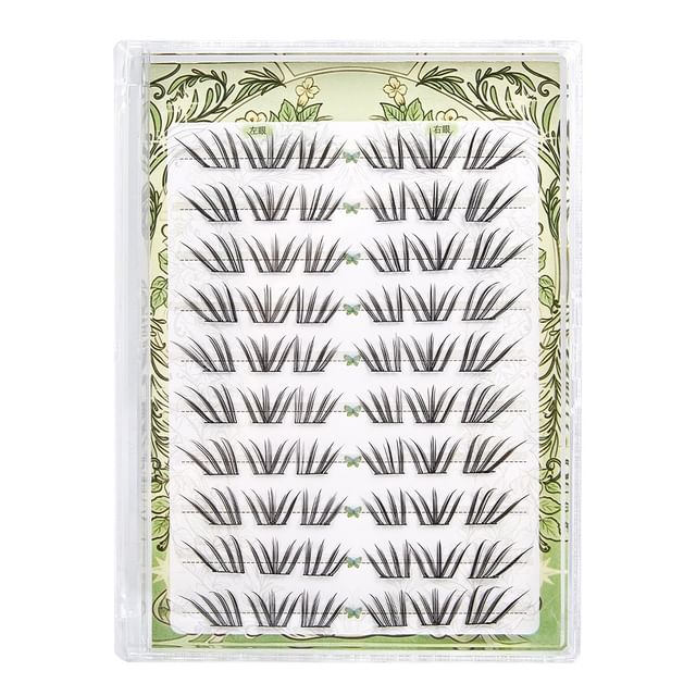 Nreain-Natural Fox Eye Glue Free Cluster False Lashes