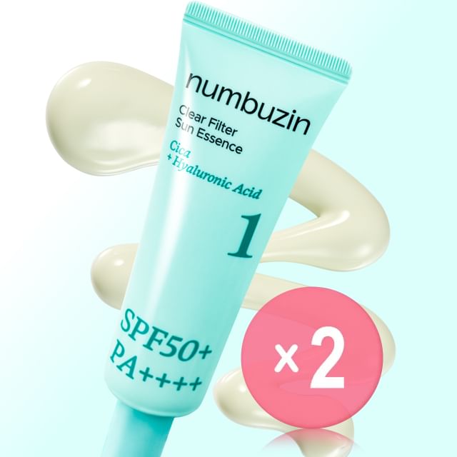 numbuzin-No1 Clear Filter Sun Essence 2pcs Bundle Set - Crème solaire pack duo