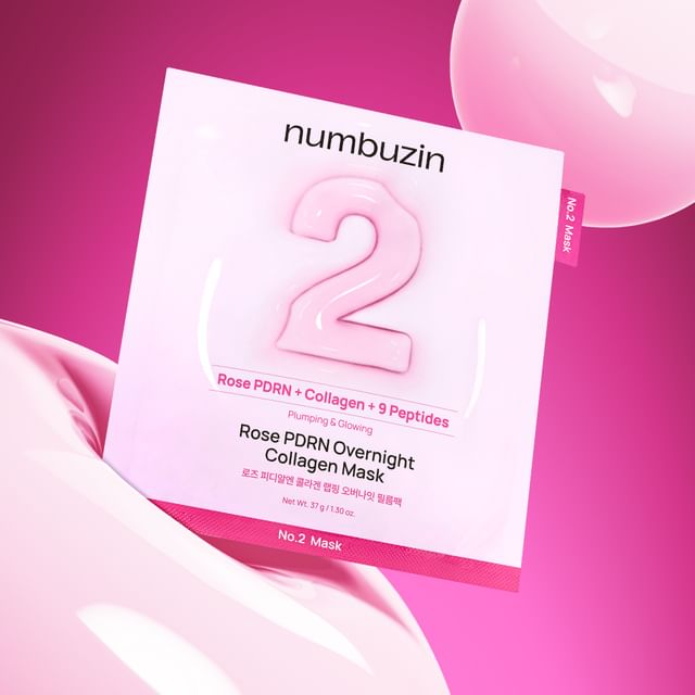 numbuzin-No2 Rose PDRN Overnight Collagen Mask - Máscara Facial Noturna-37 G X 1 Unid