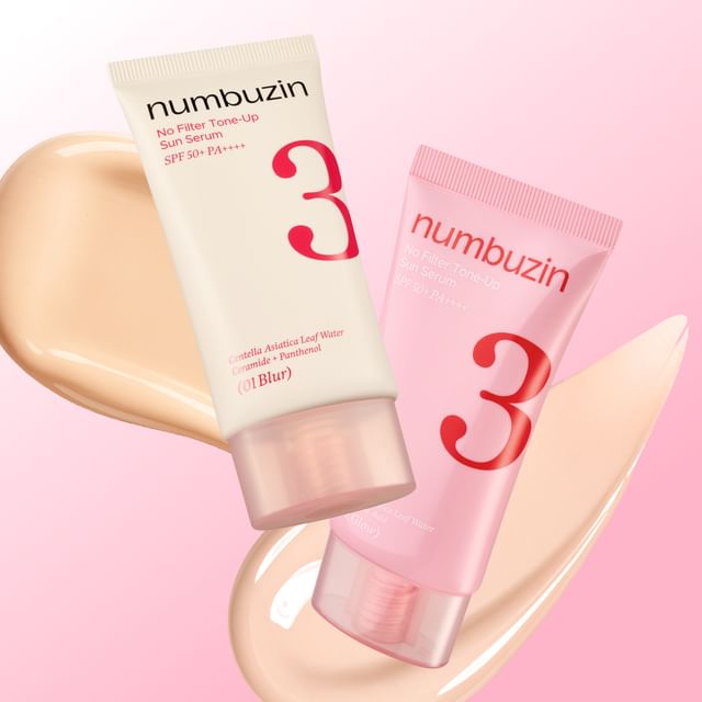 numbuzin-No3 No Filter Tone-Up Sun Serum - Sérum solaire perfecteur de teint - 2 types