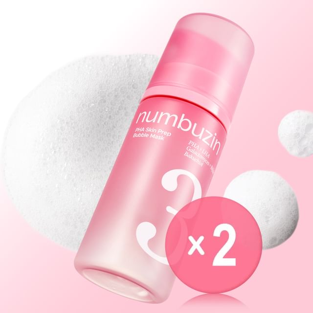 numbuzin-No3 PHA Skin Prep Bubble Mask 2pcs Bundle Set