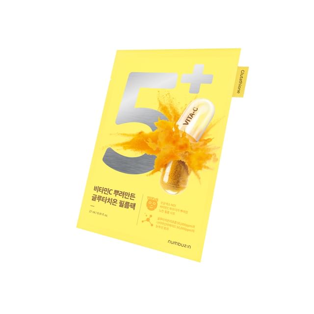numbuzin-No5 Glutathione Vitamin Concentrated Mask - Máscara Facial Concentrada - 1 Unid