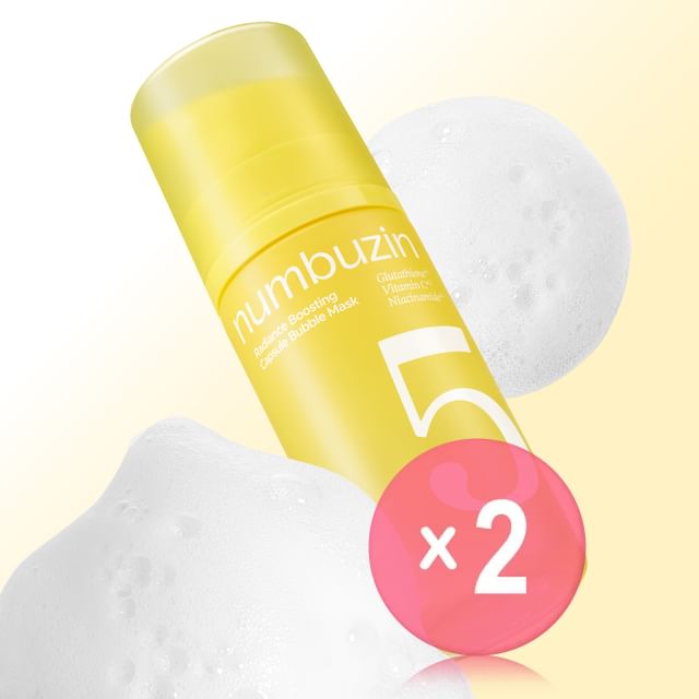 numbuzin-No5 Radiance Boosting Capsule Bubble Mask 2pcs Bundle Set