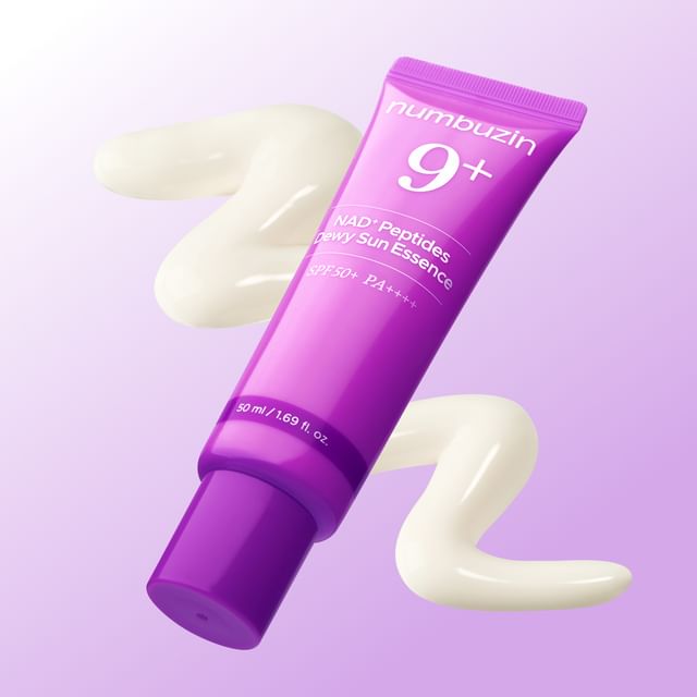 numbuzin-No9 NAD Peptides Dewy Sun Essence - Essence solaire anti-âge aux peptides
