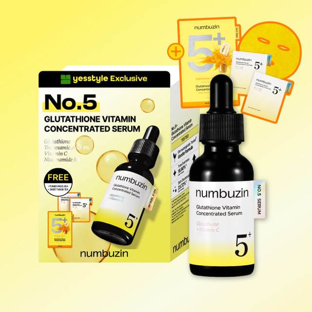 yesstyle glutathione numbuzin - Exclusive No.5+ Vitamin Concentrated Serum Special Set Recovery is where real Pack size:5 vials Glutathione and various synergy Mitochondria