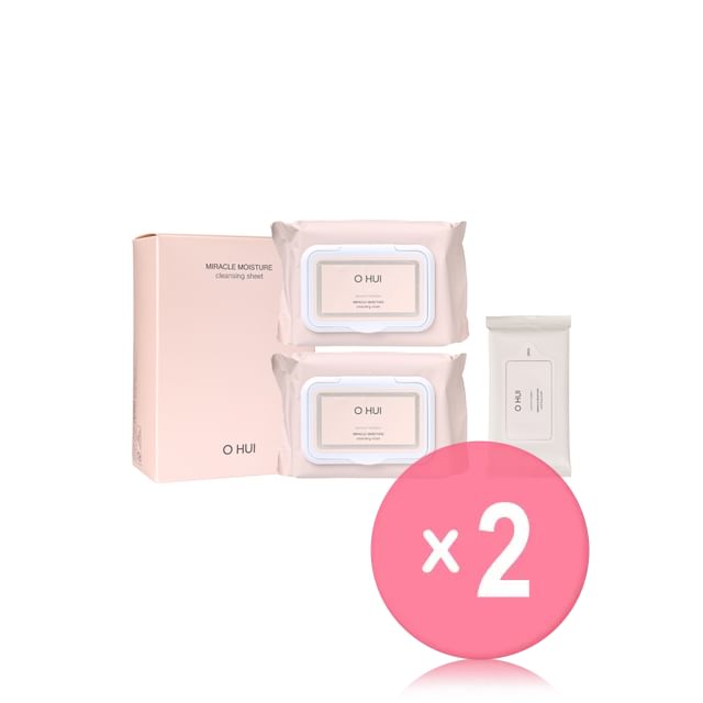 O HUI-Miracle Moisture Cleansing Sheet Jumbo Set 2pcs Bundle Set