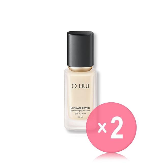 O HUI-Ultimate Cover Perfecting Foundation - 4 Colors 2pcs Bundle Set