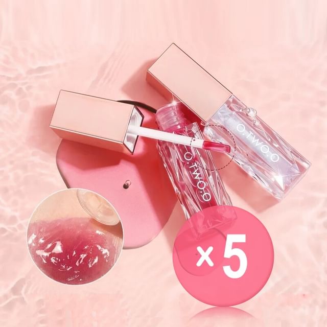 O-TWO-O-Clear Crystal Berry Lip Gloss 1-3 5pcs Bundle Set