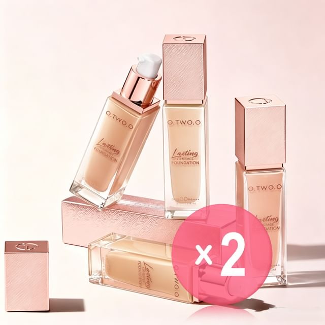O-TWO-O-Haute All Day Coverage Foundation 2pcs Bundle Set