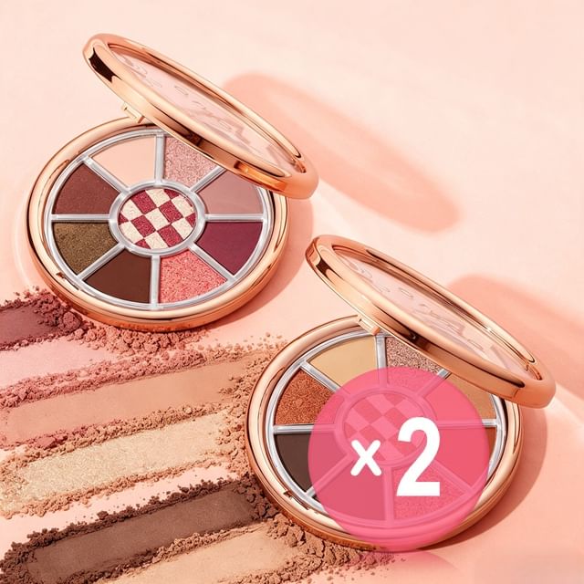 O-TWO-O-Love Mark Eyeshadow Palette - 2 Colors 2pcs Bundle Set