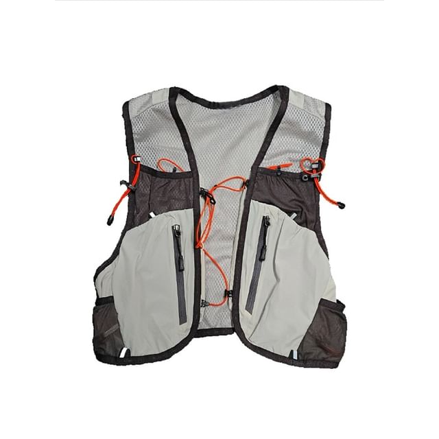 Oakjam-Drawstring Panel Mesh Crop Outdoor Vest