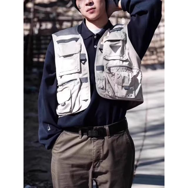 Oakjam-Plain Crop Utility Vest