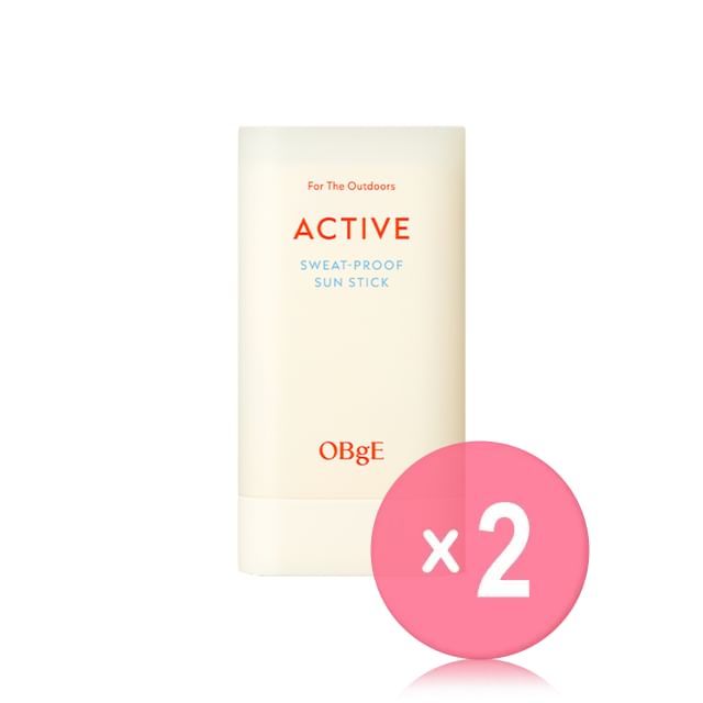 OBgE-Active Sweat-Proof Sun Stick 2pcs Bundle Set