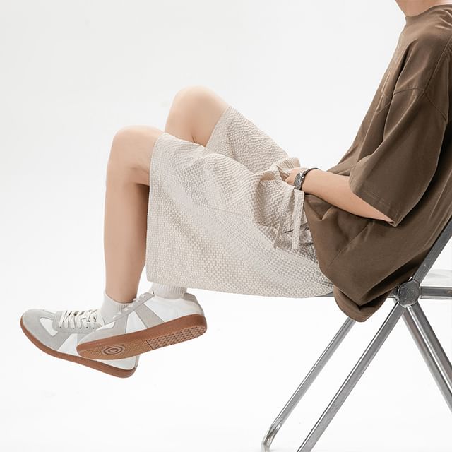 Obikan-Drawstring Waist Plain Shorts