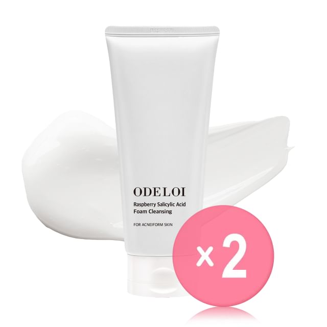 ODELOI-Raspberry Salicylic Acid Foam Cleansing 2pcs Bundle Set