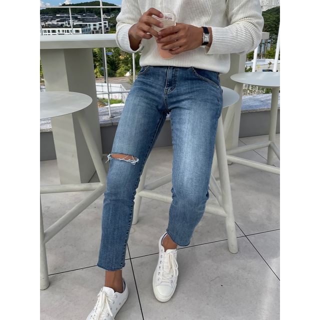 Okwano-Cropped Skinny Jeans