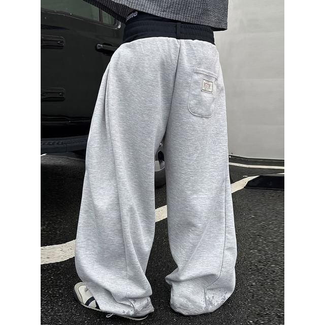 Okwano-Low Rise Plain Wide Leg Pants